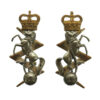 Pair of Royal Electrical & Mechanical Engineers (R.E.M.E.) Officer's Collar Badges - Queen's Crown