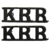 Pair of King's Royal Rifle Corps (K.R.R.) Shoulder Titles