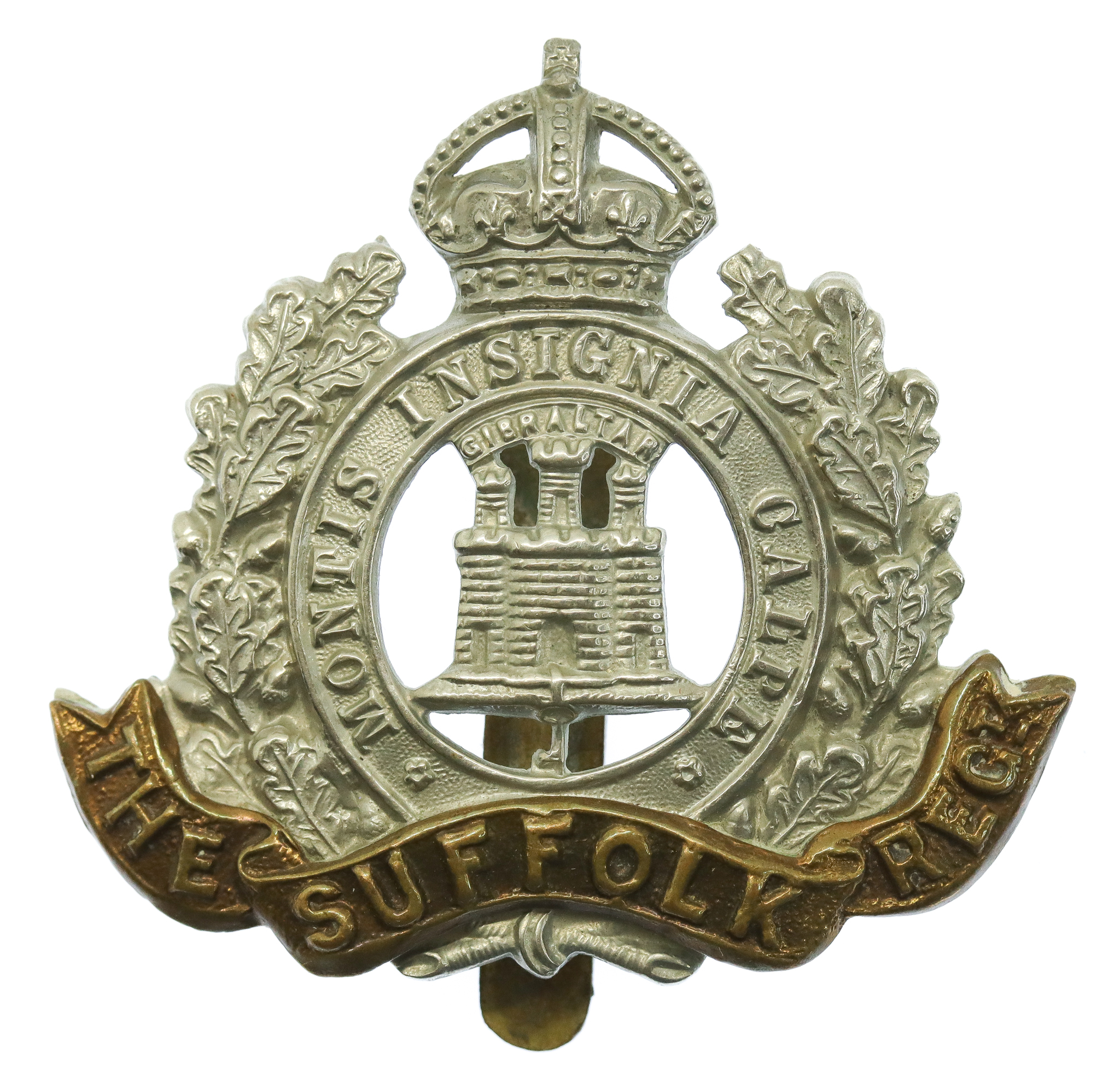 Suffolk Regiment Cap Badge - King's Crown