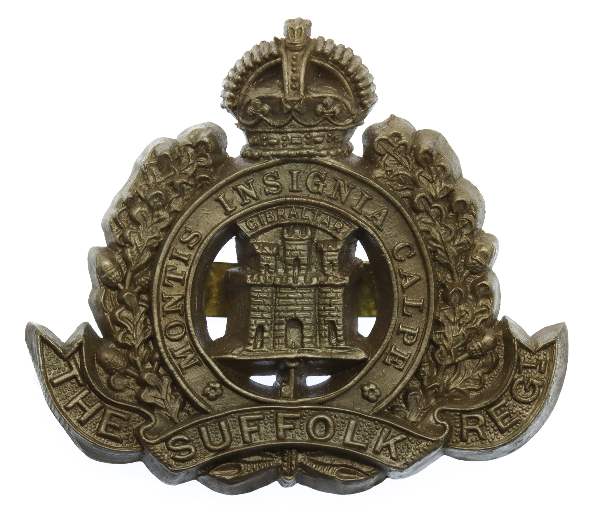 Suffolk Regiment WW2 Plastic Economy Cap Badge