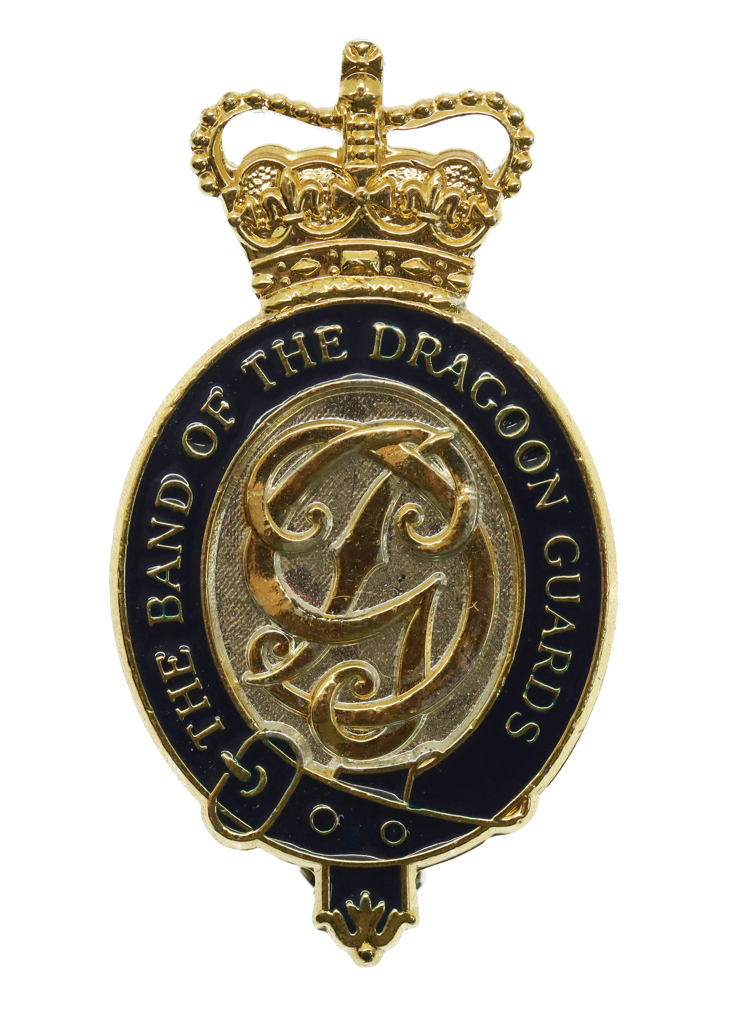 The Band of the Dragoon Guards Enamelled Cap Badge