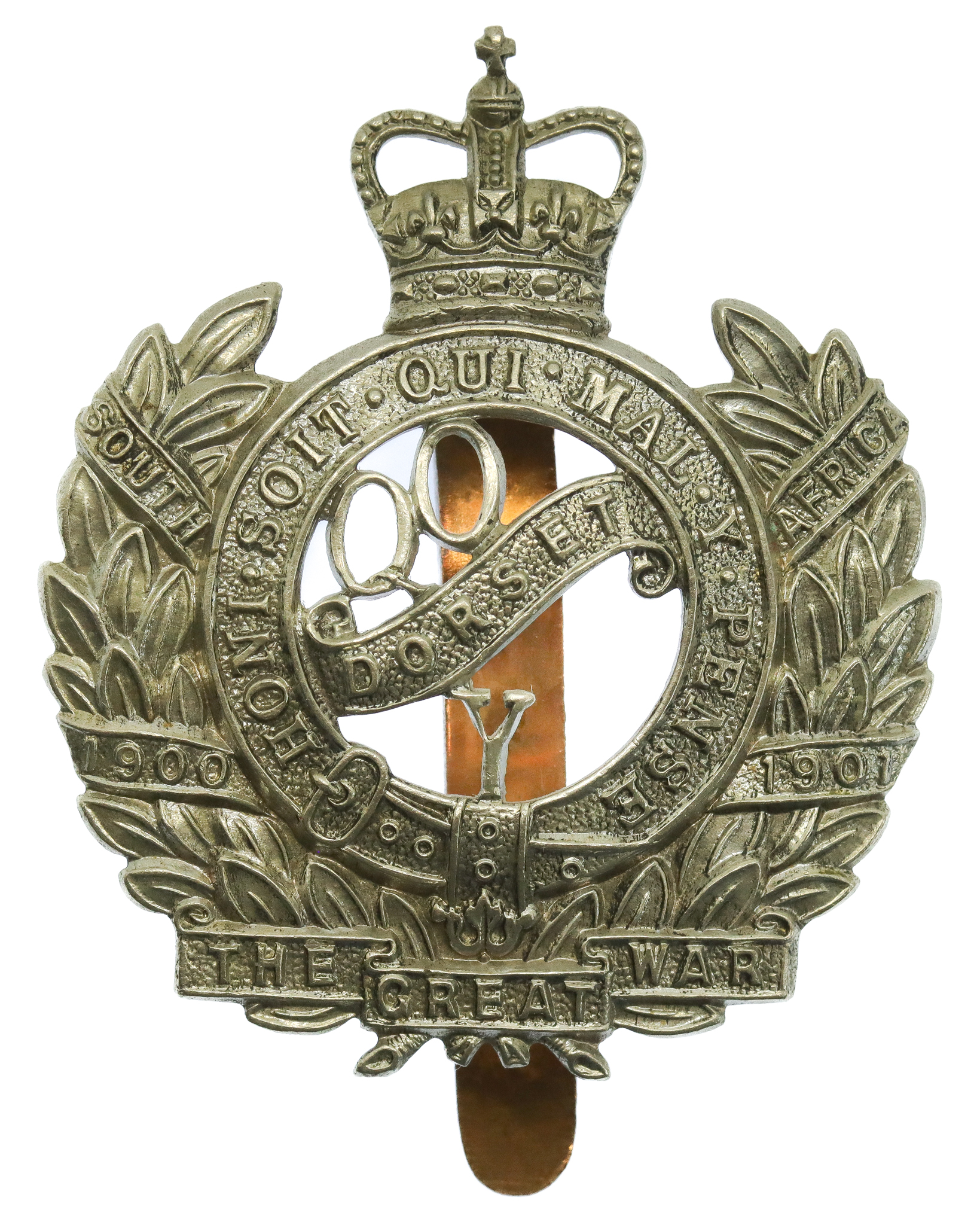 Queen's Own Dorset Yeomanry Cap Badge - Queen's Crown