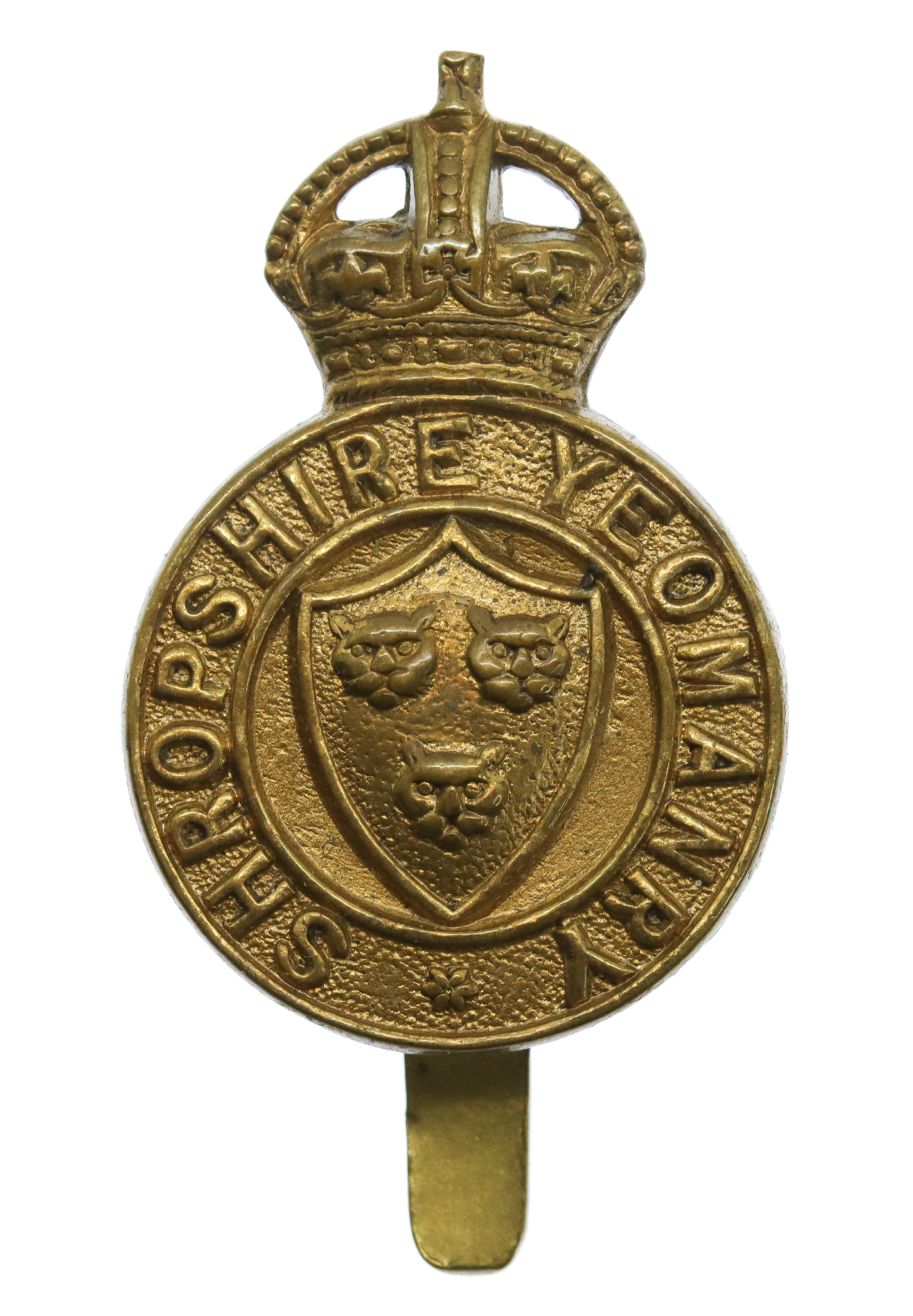 Shropshire Yeomanry Cap Badge - King's Crown