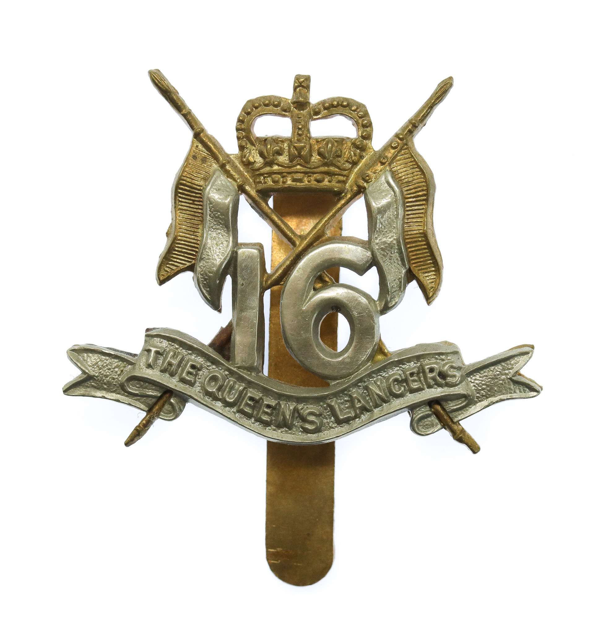 16th The Queen's Lancers Beret Badge - Queen's Crown