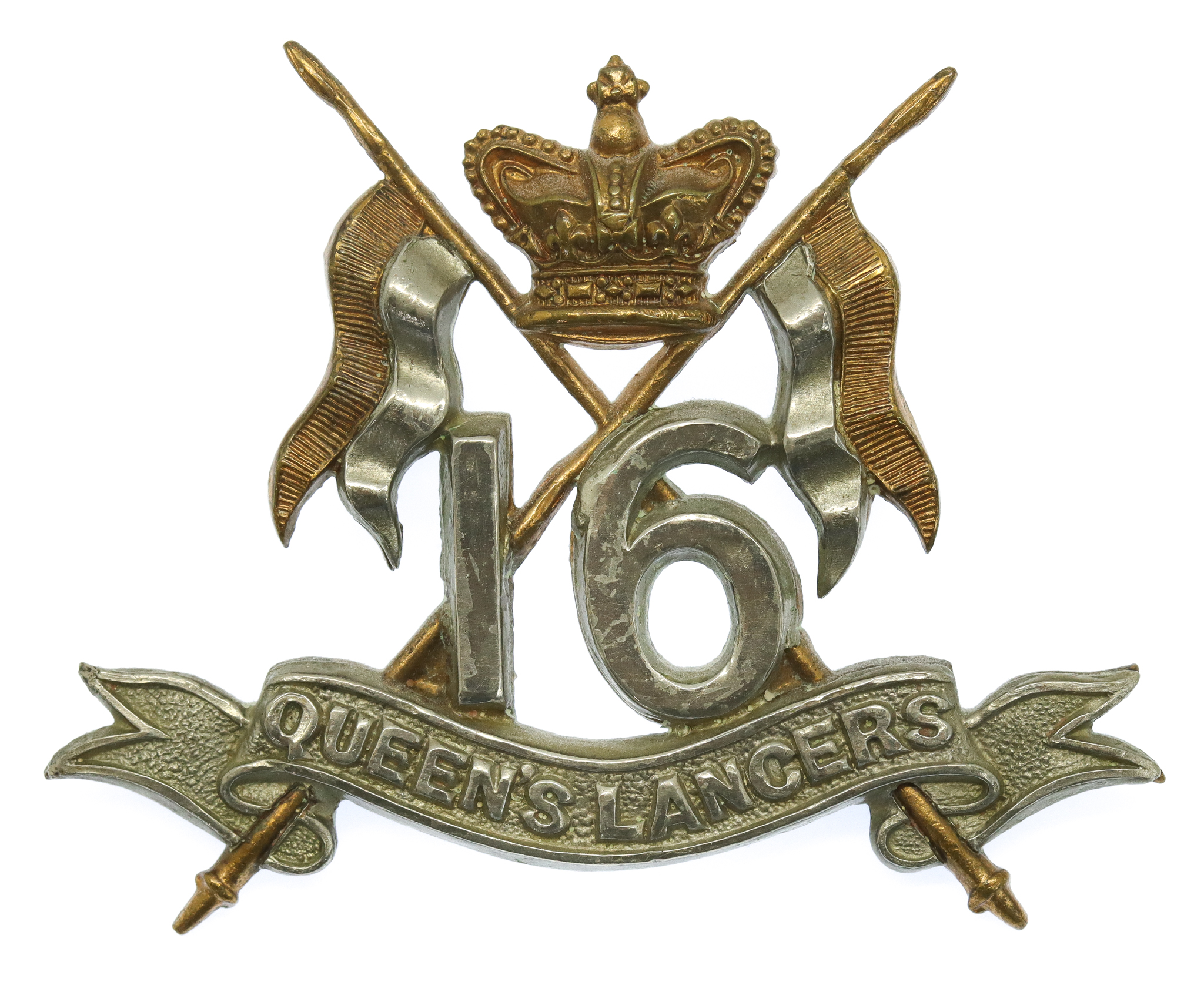Victorian 16th Queen's Lancers Cap Badge 