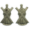 Pair of Black Watch (The Royal Highlanders) Collar Badges