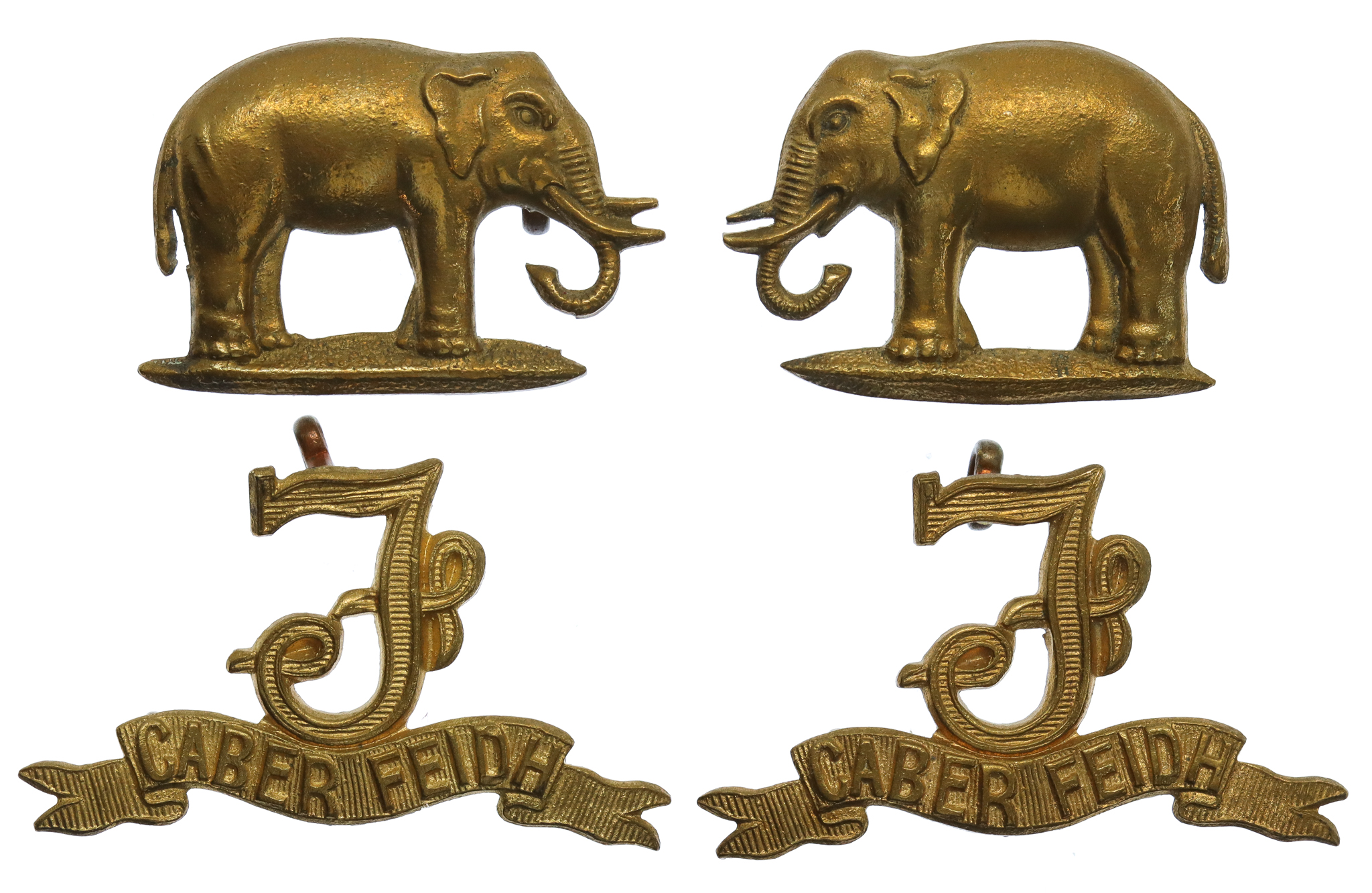 Pair of Seaforth Highlanders Collar Badges