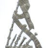 British Army Pipers Chrome Arm Badge