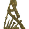 British Army Pipers Brass Arm Badge