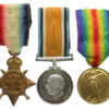 WW1 1914 Mons Star Medal Trio - Pte. J. McKay, 6th Bn. Gordon Highlanders - K.I.A. 25/9/15