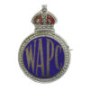 Women's Auxiliary Police Corps (W.A.P.C.) Enamelled Lapel Badge - King's Crown