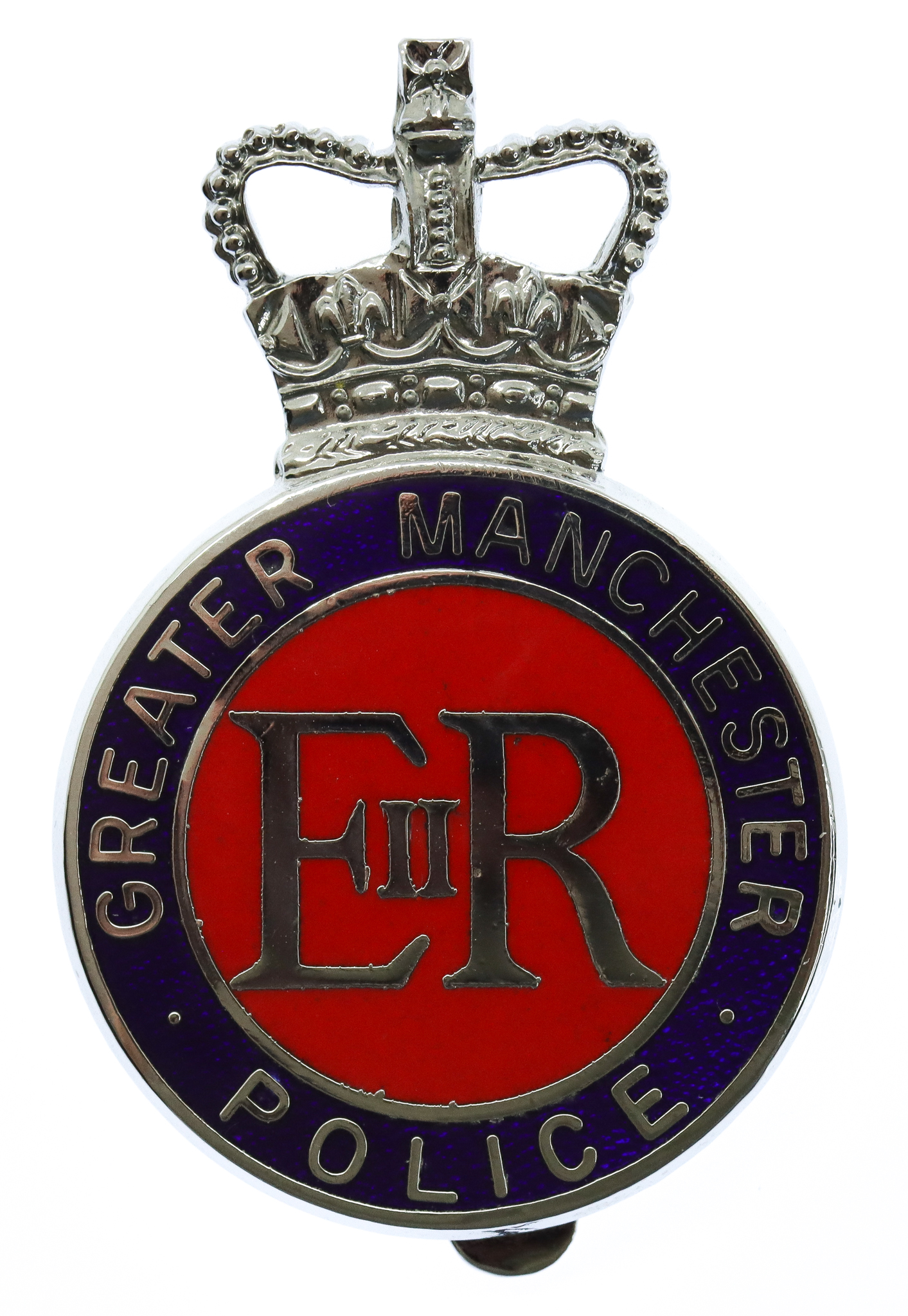 Greater Manchester Police Enamelled Cap Badge - Queen's Crown
