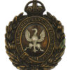 East Riding of Yorkshire Constabulary Wreath Helmet Plate - King's Crown