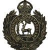 Berkshire Constabulary Black Wreath Helmet Plate - King's Crown