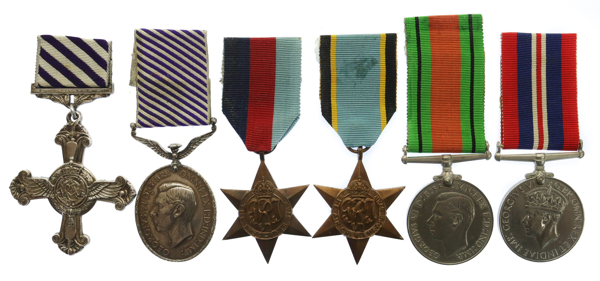 WW2 'Pathfinder Force' DFC (1945) and DFM (1943) Medal Group of Six - Flight Engineer, Flying Officer G. H. Jones, Royal Air Force Volunteer Reserve