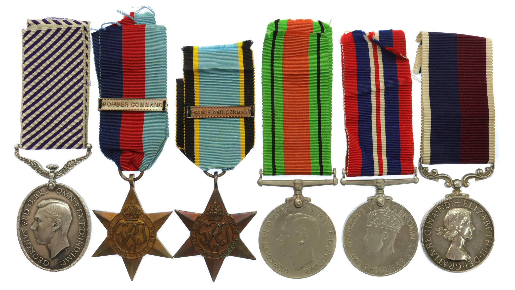 WW2 Distinguished Flying Medal and LS&GC Medal Group of Six with Log Books and Original Documents - Master Engineer T.P. Burke, Royal Air Force