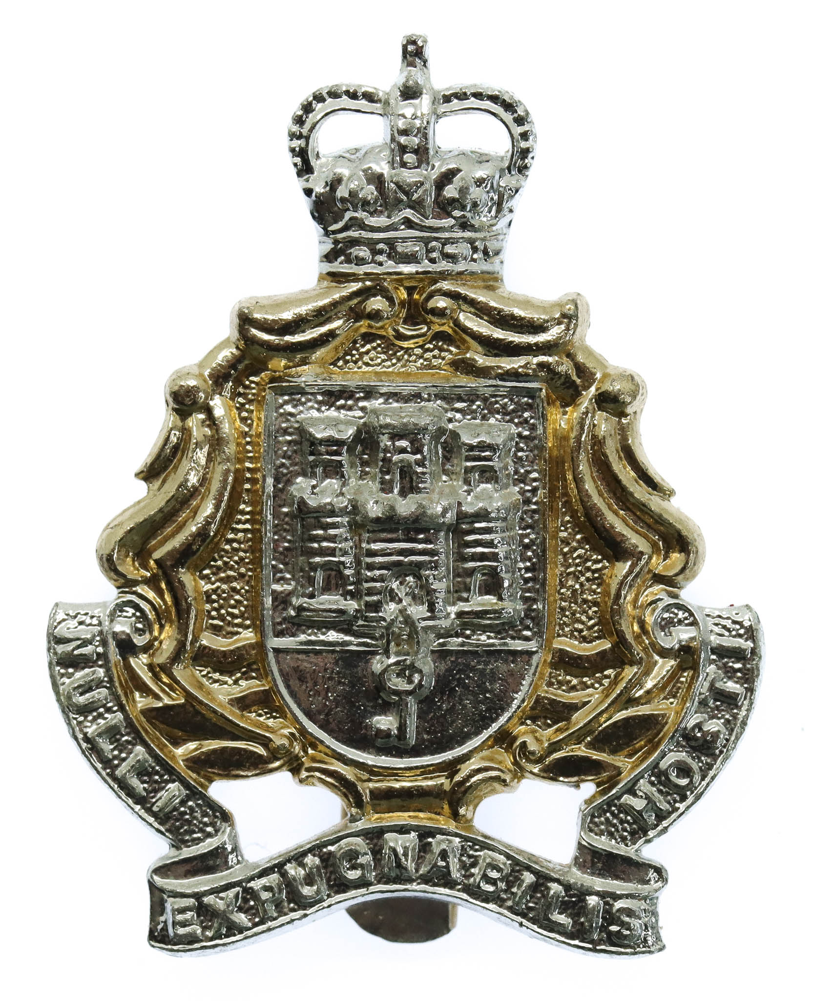Gibraltar Regiment Anodised (Staybrite) Cap Badge