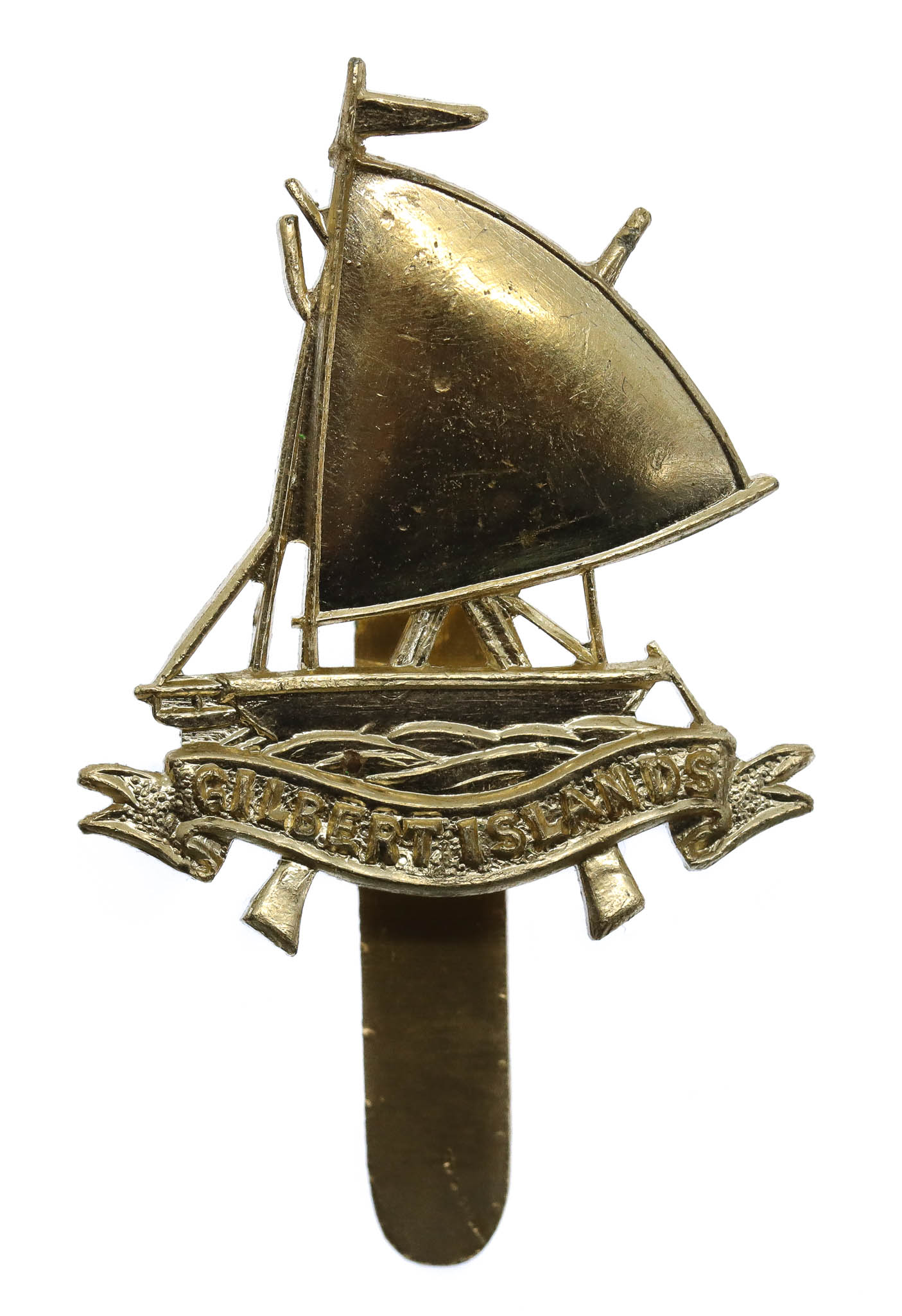 Gilbert Islands Defence Force Anodised (Staybrite) Cap Badge
