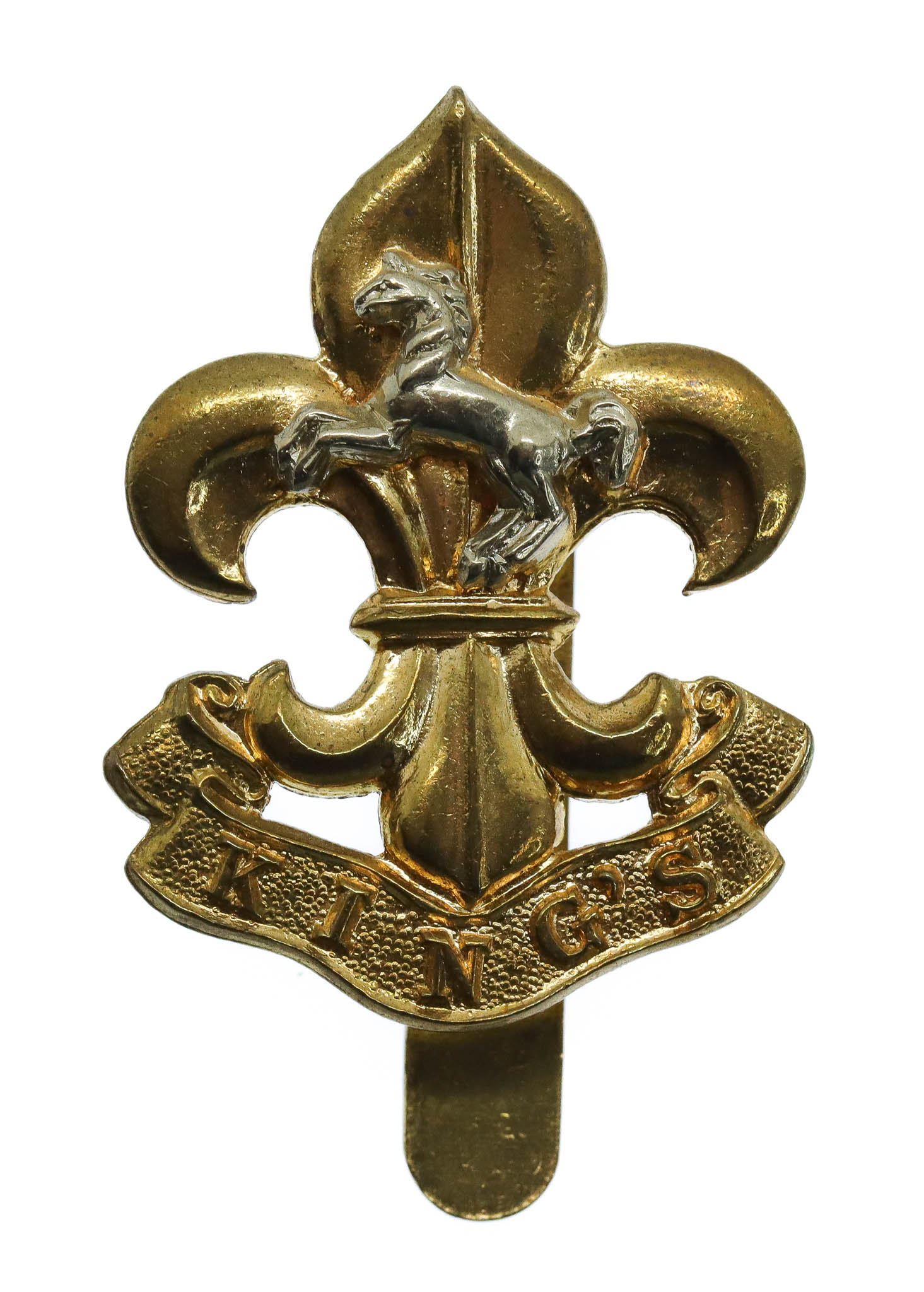 The King's Regiment Bi-Metal Cap Badge