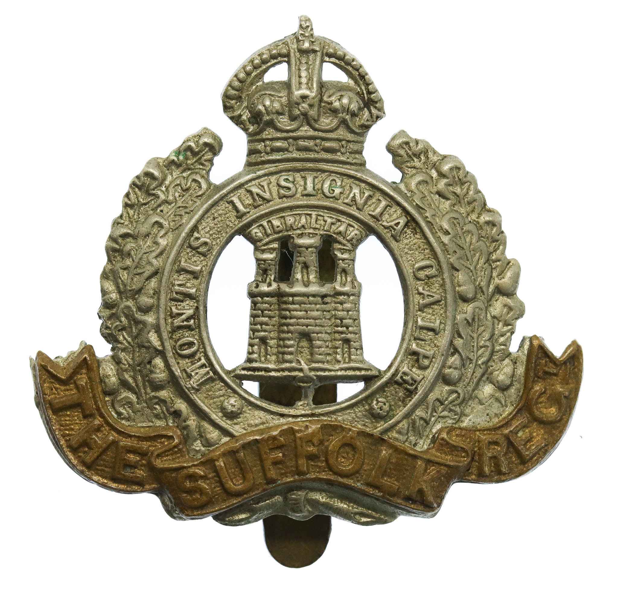 Suffolk Regiment Cap Badge - King's Crown