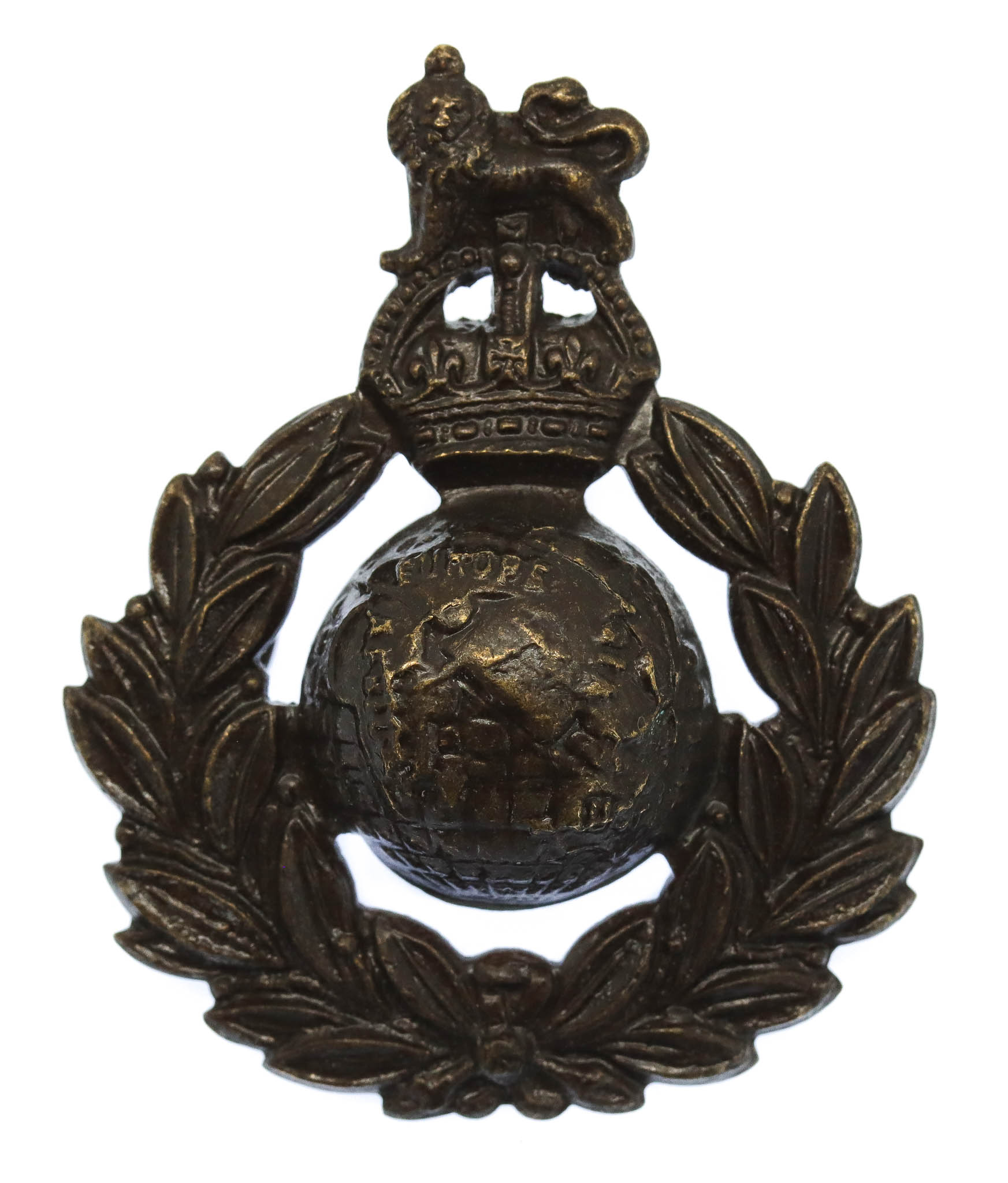 Royal Marines Bronzed Cap Badge - King's Crown