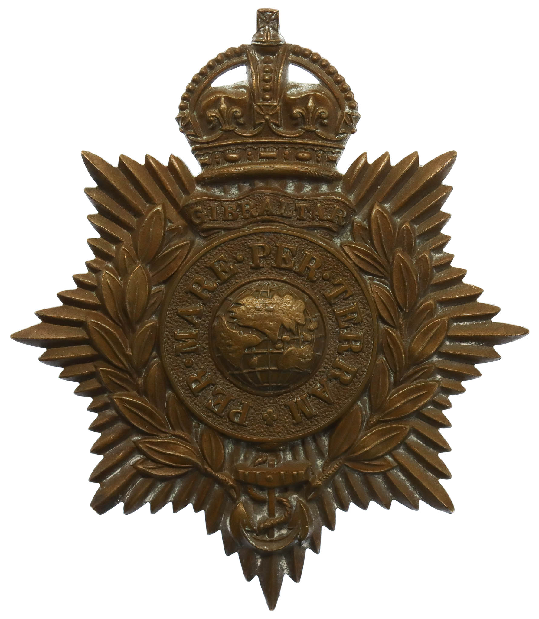 Royal Marines Helmet Plate - King's Crown