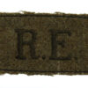 Royal Engineers (R.E.) WW2 Cloth Slip On Shoulder Title