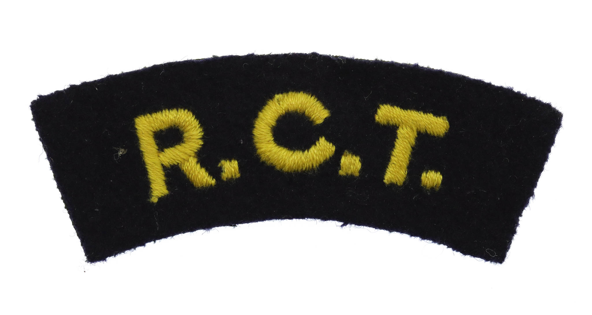 Royal Corps of Transport (R.C.T.) Cloth Shoulder Title