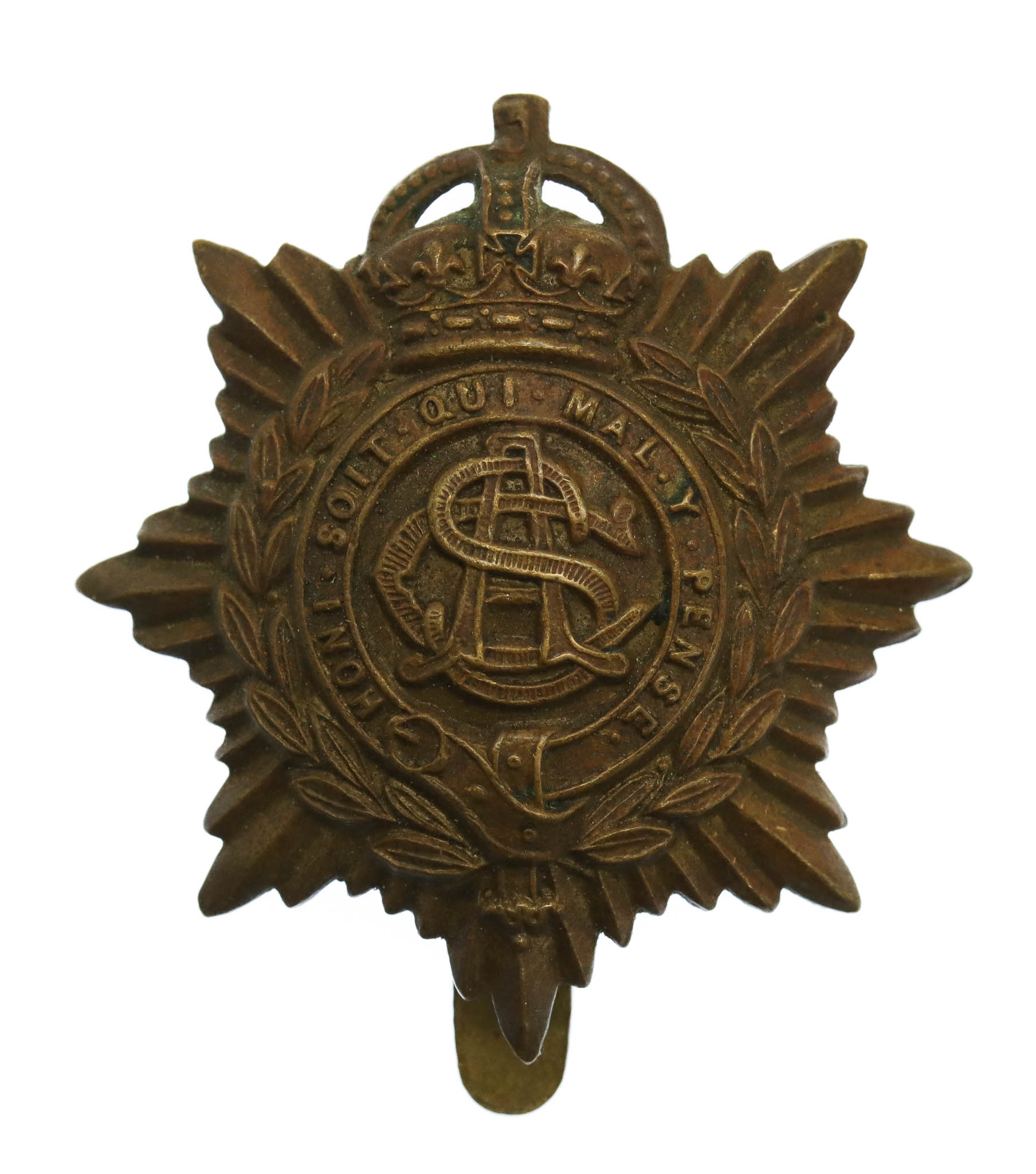 Army Service Corps (A.S.C.) WW1 Economy Cap Badge (Non Voided Centre)