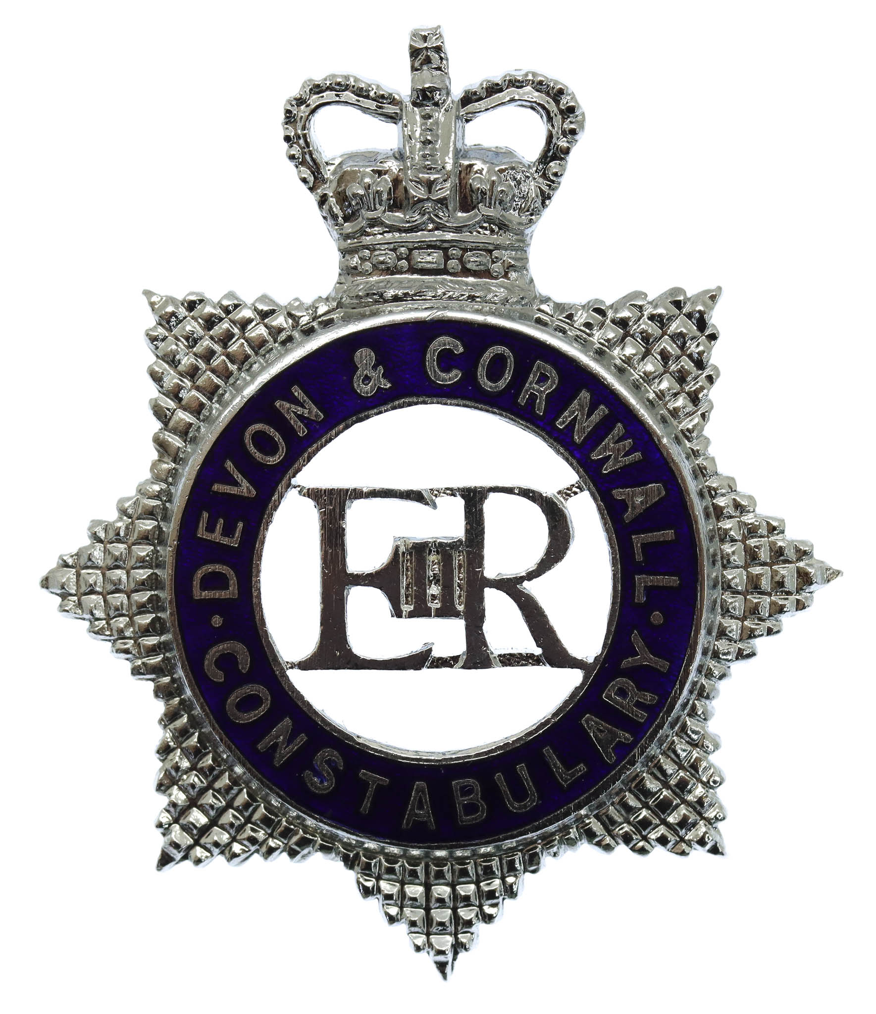 Devon & Cornwall Constabulary Senior Officer's Enamelled Cap Badge - Queen's Crown