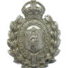 Merthyr Tydfil Borough Police Chrome Wreath Cap Badge - King's Crown