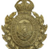 Merthyr Tydfil Borough Police White Metal Wreath Helmet Plate - King's Crown