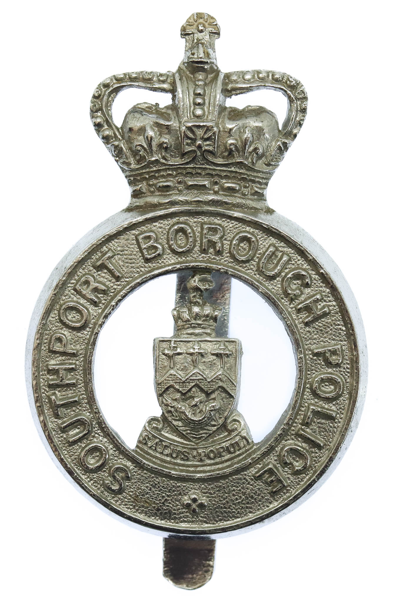 Southport Borough Police Cap Badge - Queen's Crown