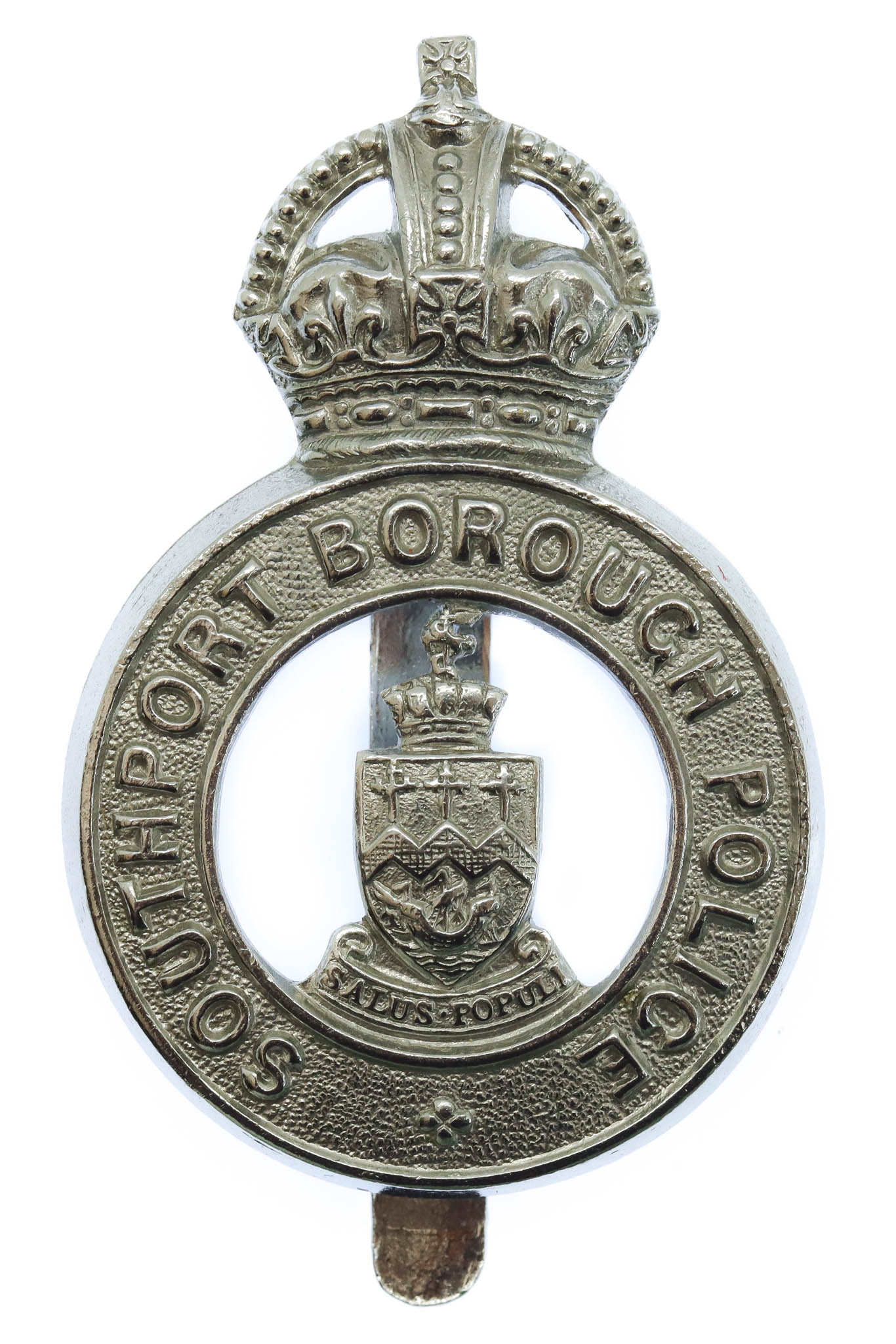 Southport Borough Police Cap Badge - King's Crown