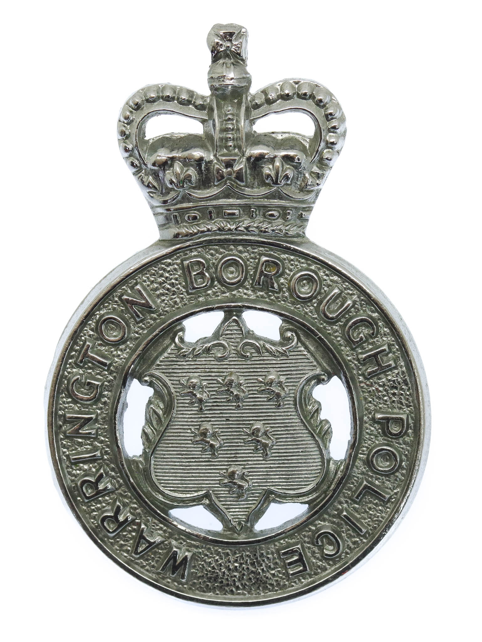 Warrington Borough Police Cap Badge - Queen's Crown