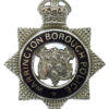 Warrington Borough Police Senior Officer's Enamelled Cap Badge - King's Crown