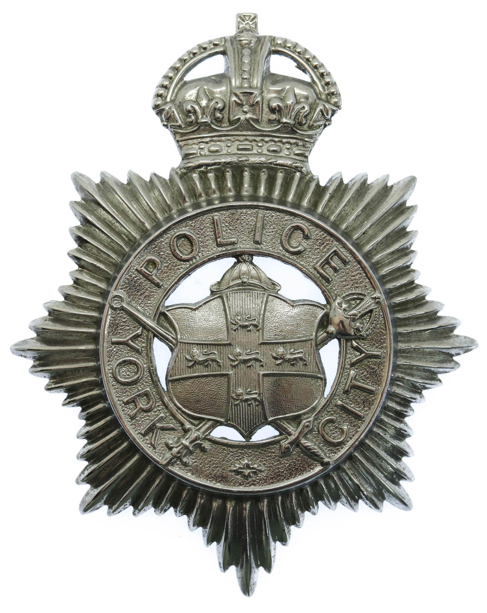 York City Police Helmet Plate - King's Crown