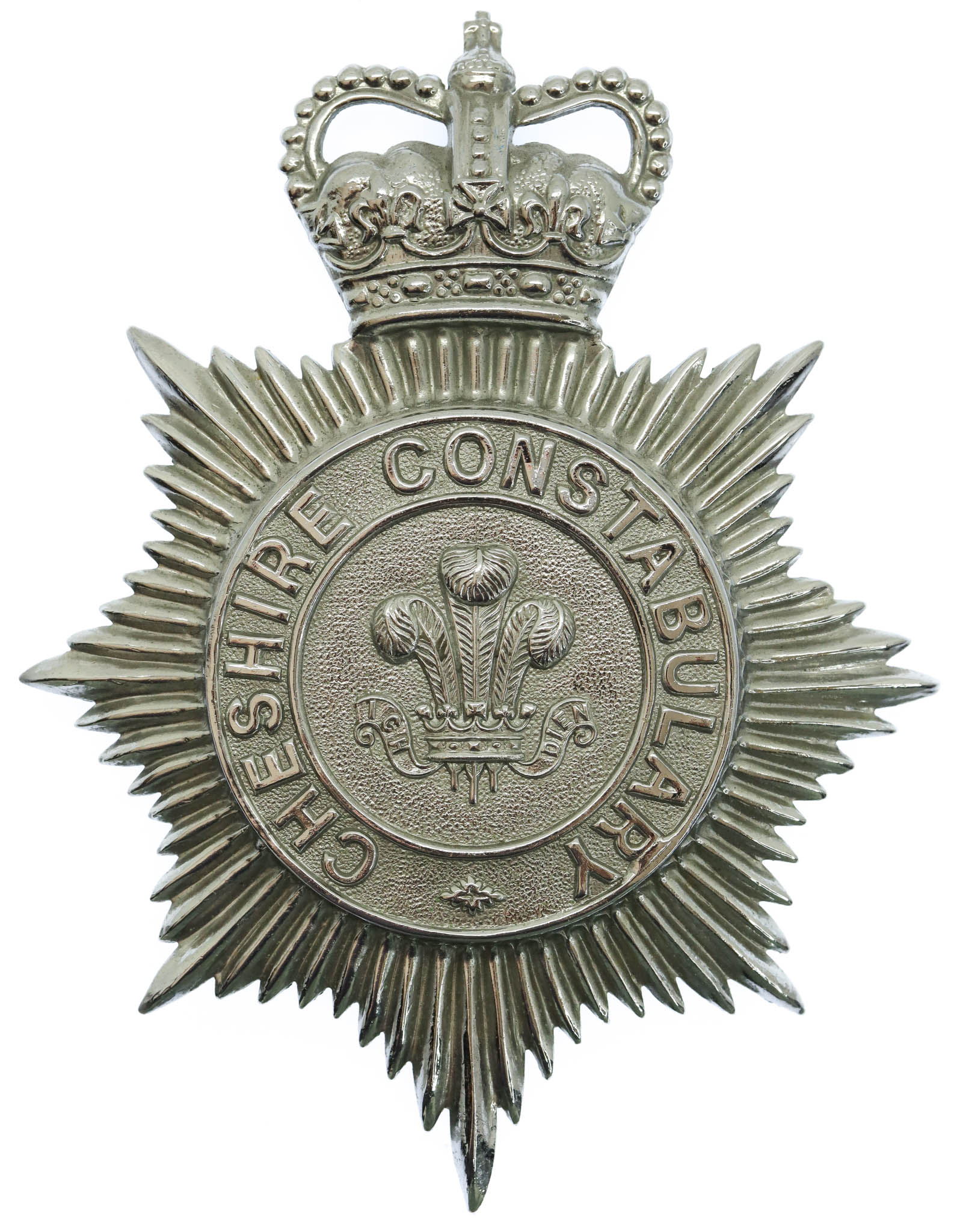 Cheshire Constabulary Helmet Plate - Queen's Crown