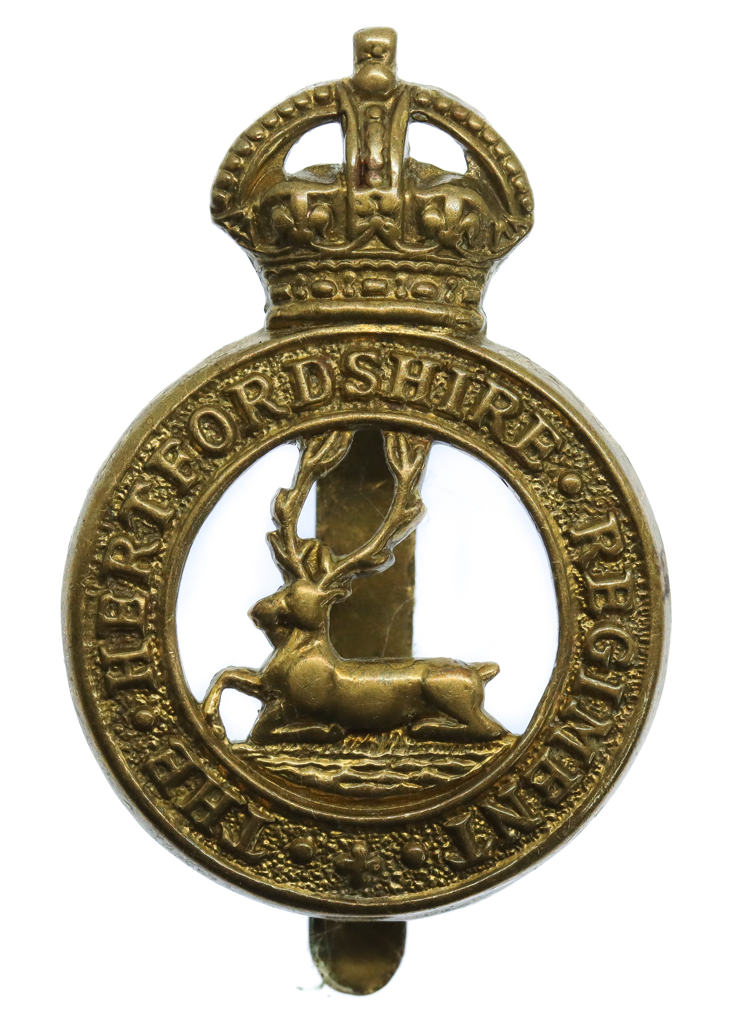 Hertfordshire Regiment Cap Badge - King's Crown