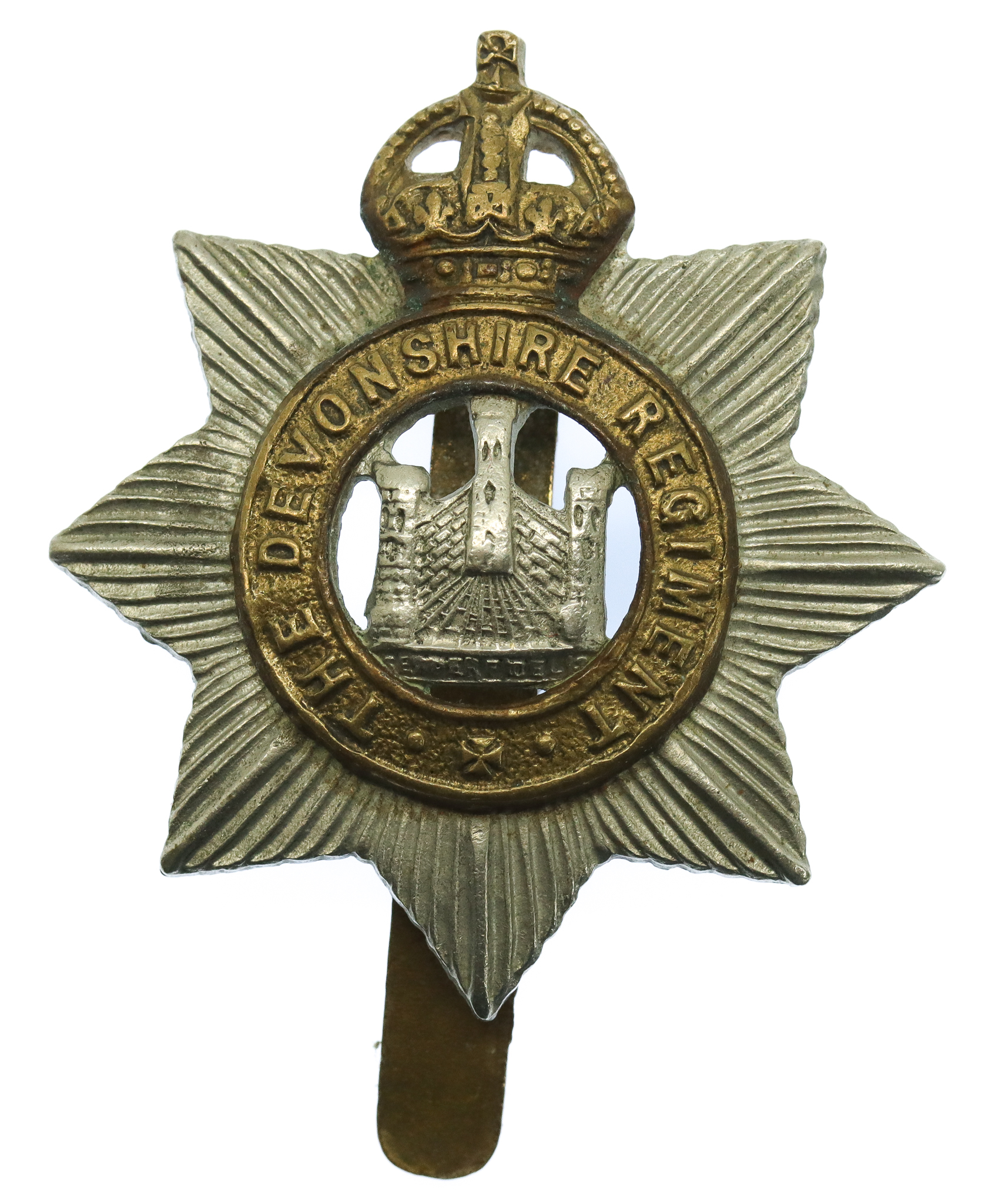 Devonshire Regiment Cap Badge - King's crown