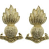 Pair of Royal Artillery Anodised (Staybrite) Collar Badges