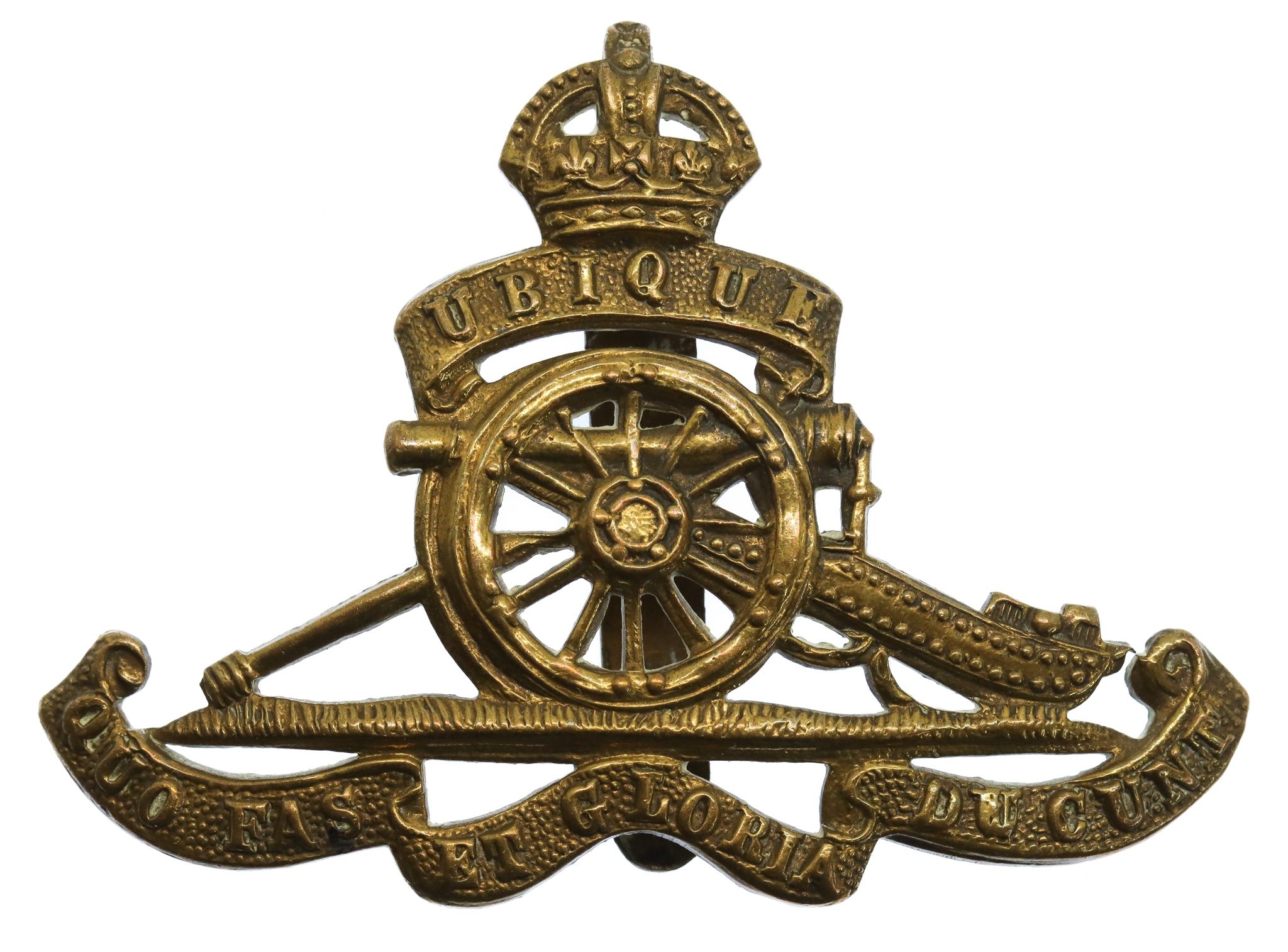 Royal Artillery Cap Badge - King's Crown