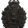 Sheffield City Police Black Wreath Helmet Plate - King's Crown