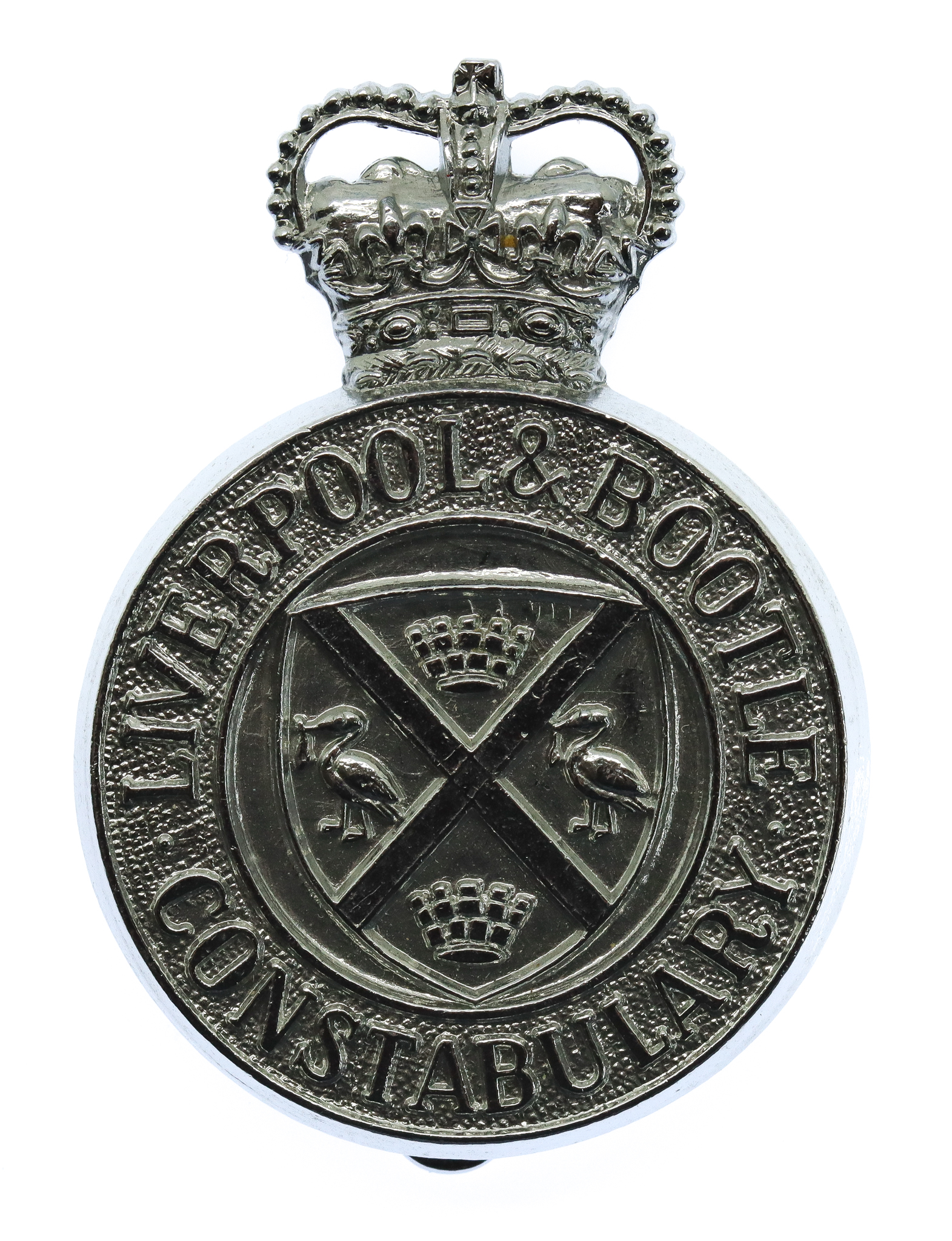 Liverpool & Bootle Constabulary Cap Badge - Queen's Crown