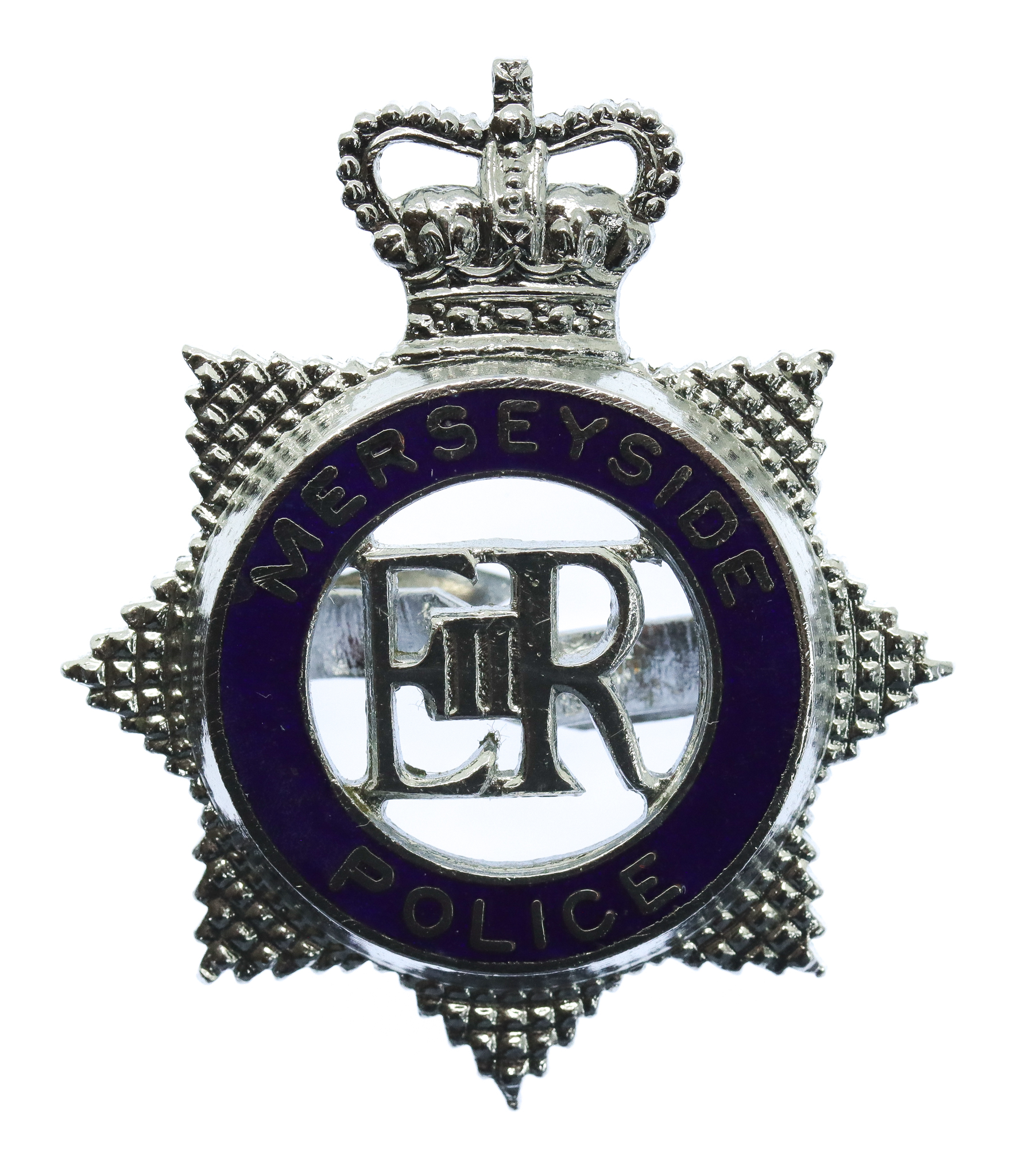 Merseyside Police Senior Officer's Enamelled Cap Badge - Queen's Crown