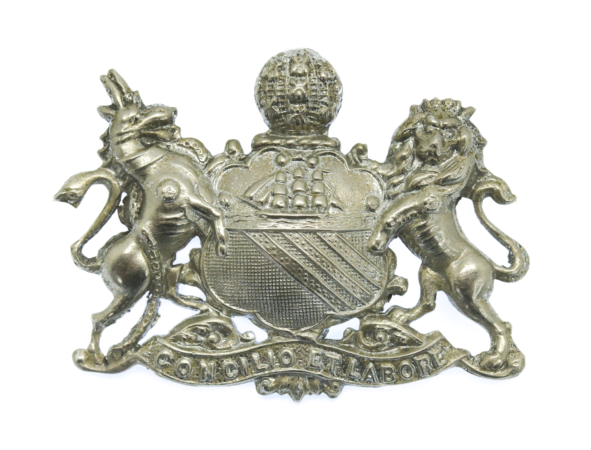 Manchester City Police Coat of Arms Chrome Cap Badge