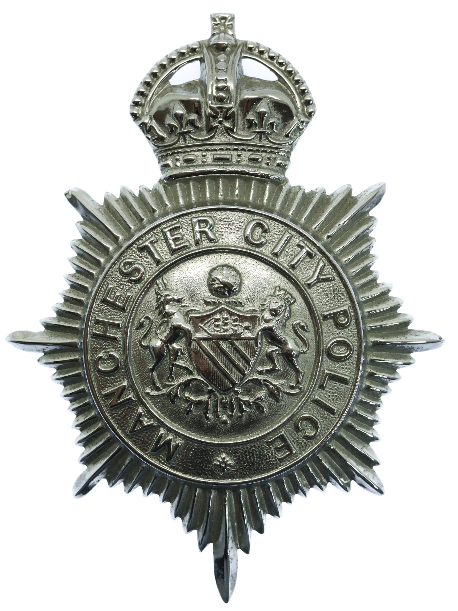 Manchester City Police Helmet Plate - King's Crown