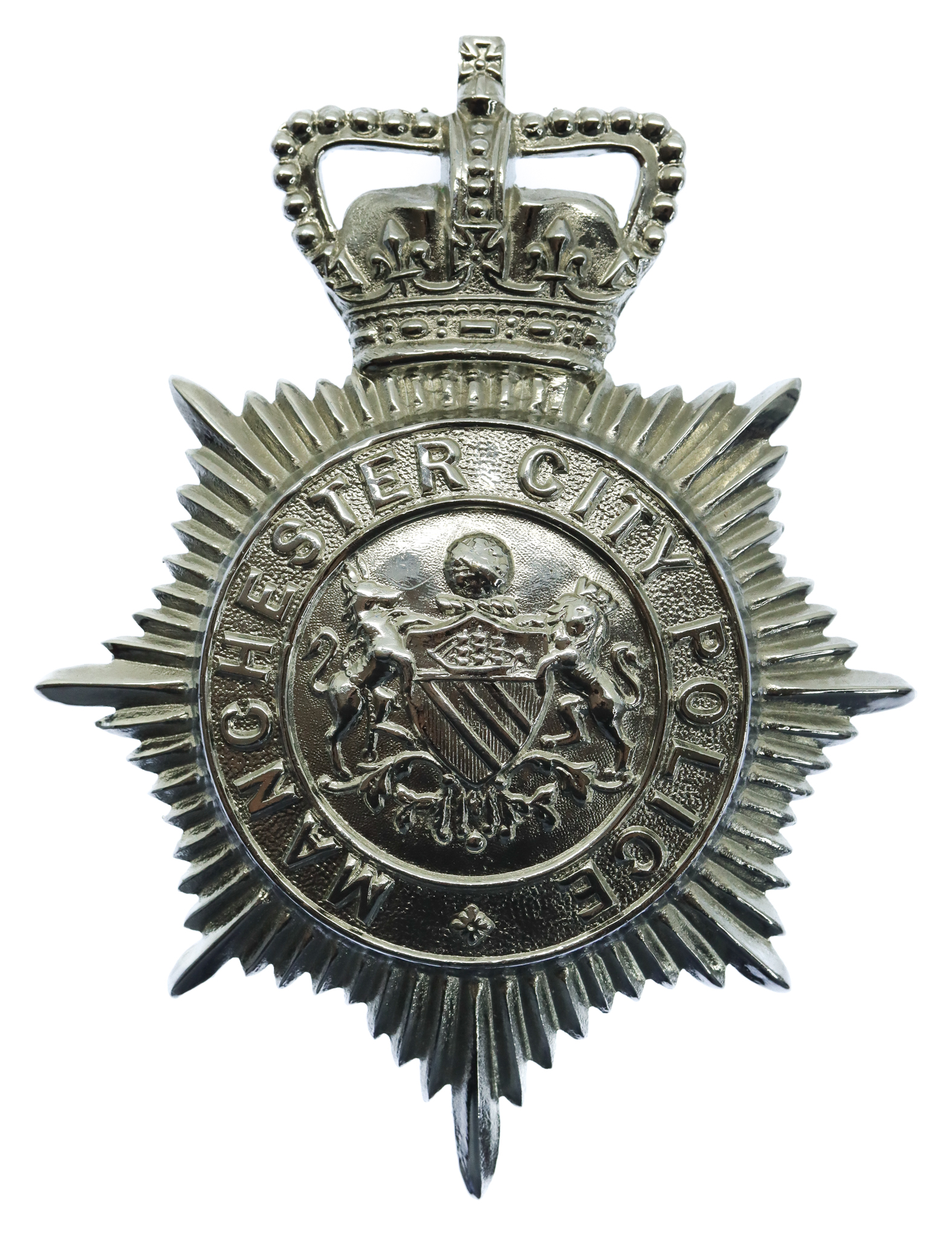 Manchester City Police Helmet Plate - Queen's Crown