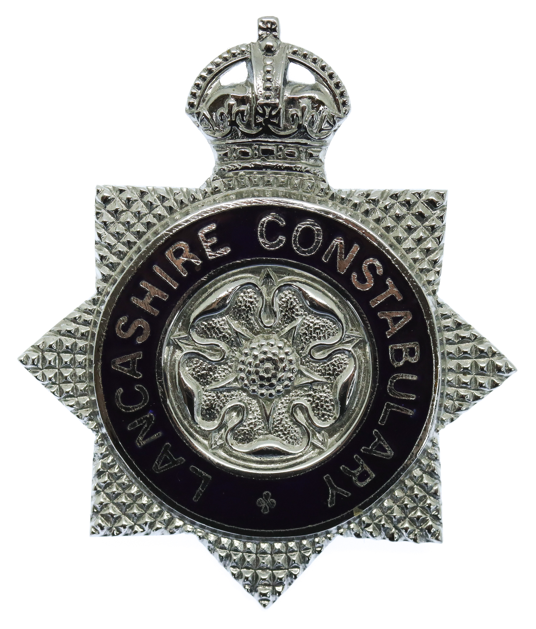 Lancashire Constabulary Senior Officer's  Enamelled Cap Badge - King's Crown
