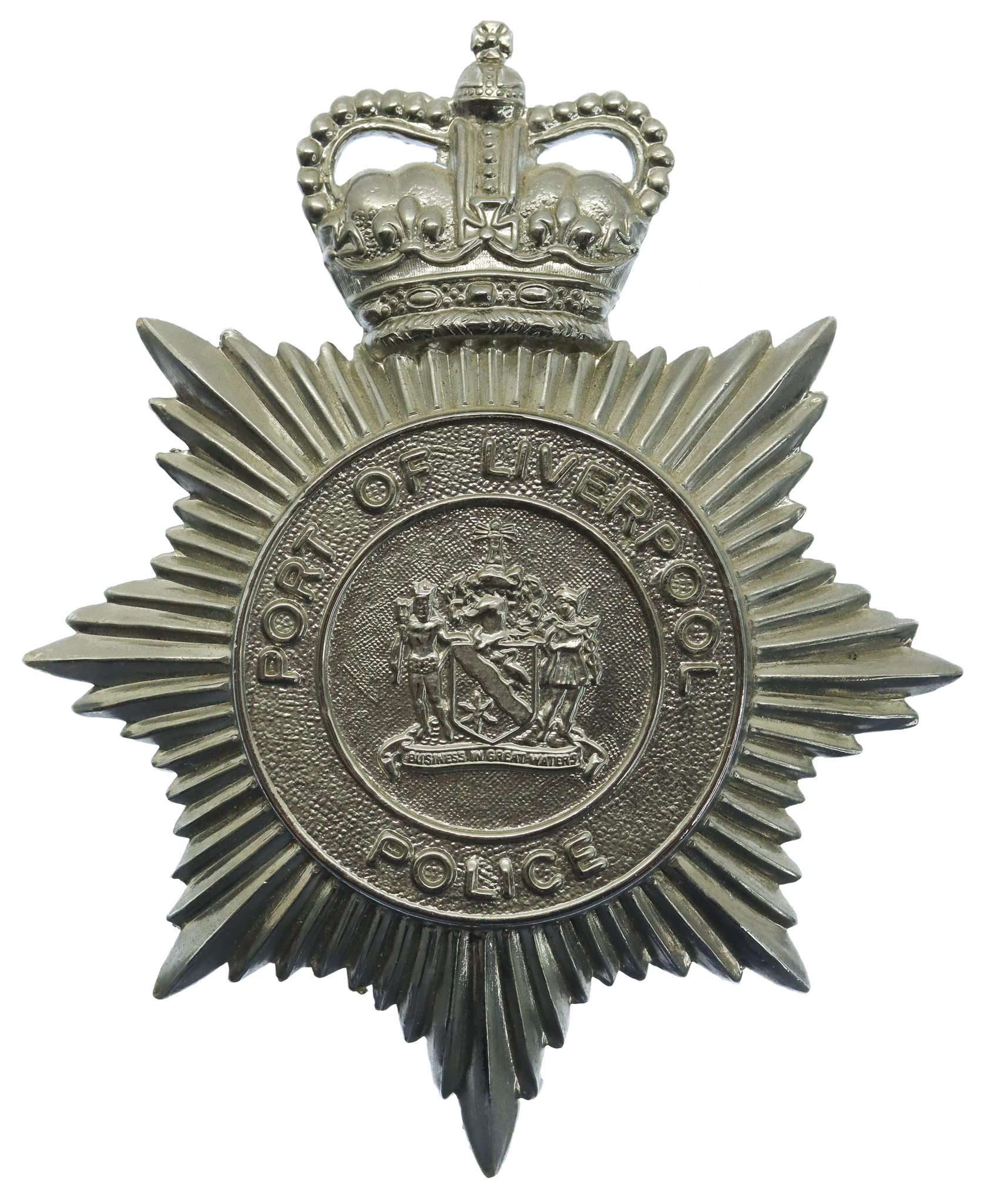 Port of Liverpool Police Helmet Plate - Queen's Crown